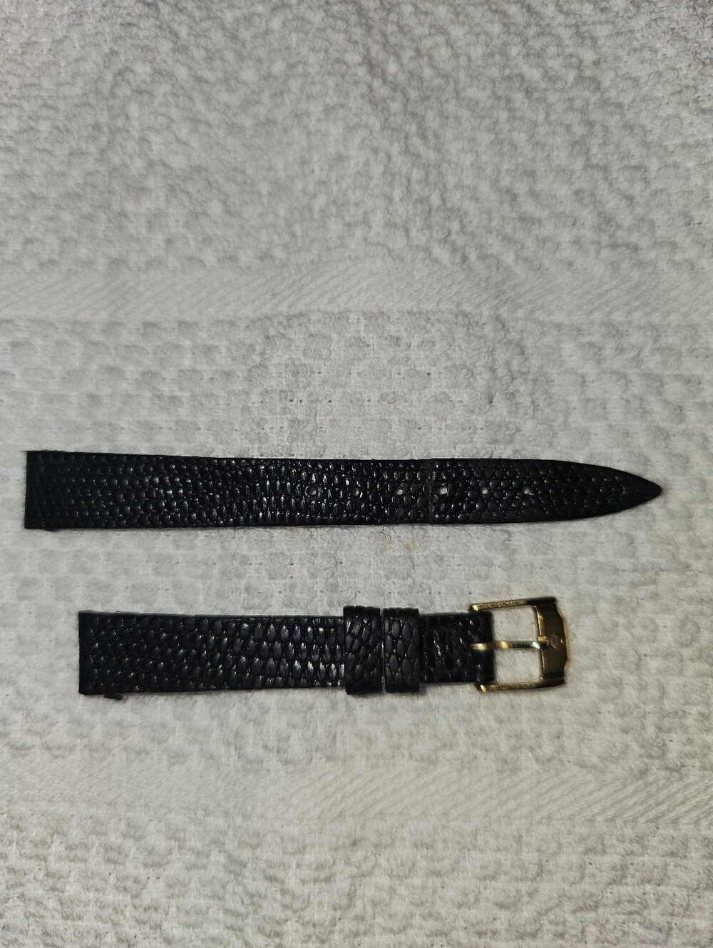 VTG Ladies Movado Genuine Lizard 12mm Short Black Watch Strap – Pre-Owned